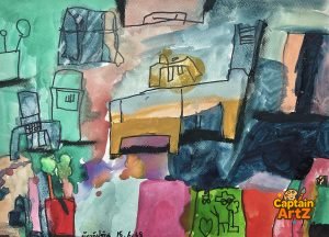 My Peaceful Morning Room – Kids Art by Captain (Age 5)