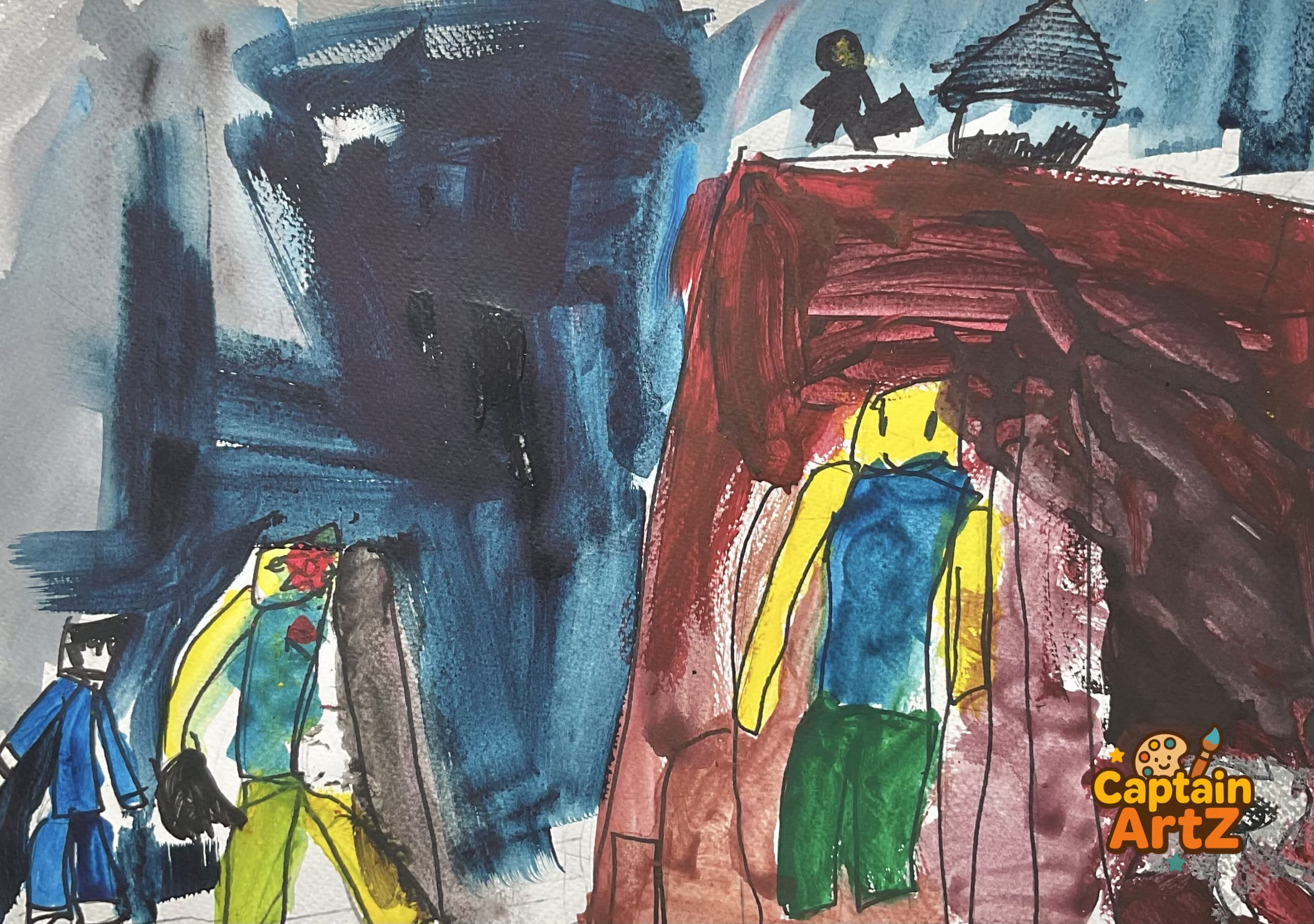 The Secret Base Mission – Kids Art by Captain (Age 5) — by Captain ArtZ