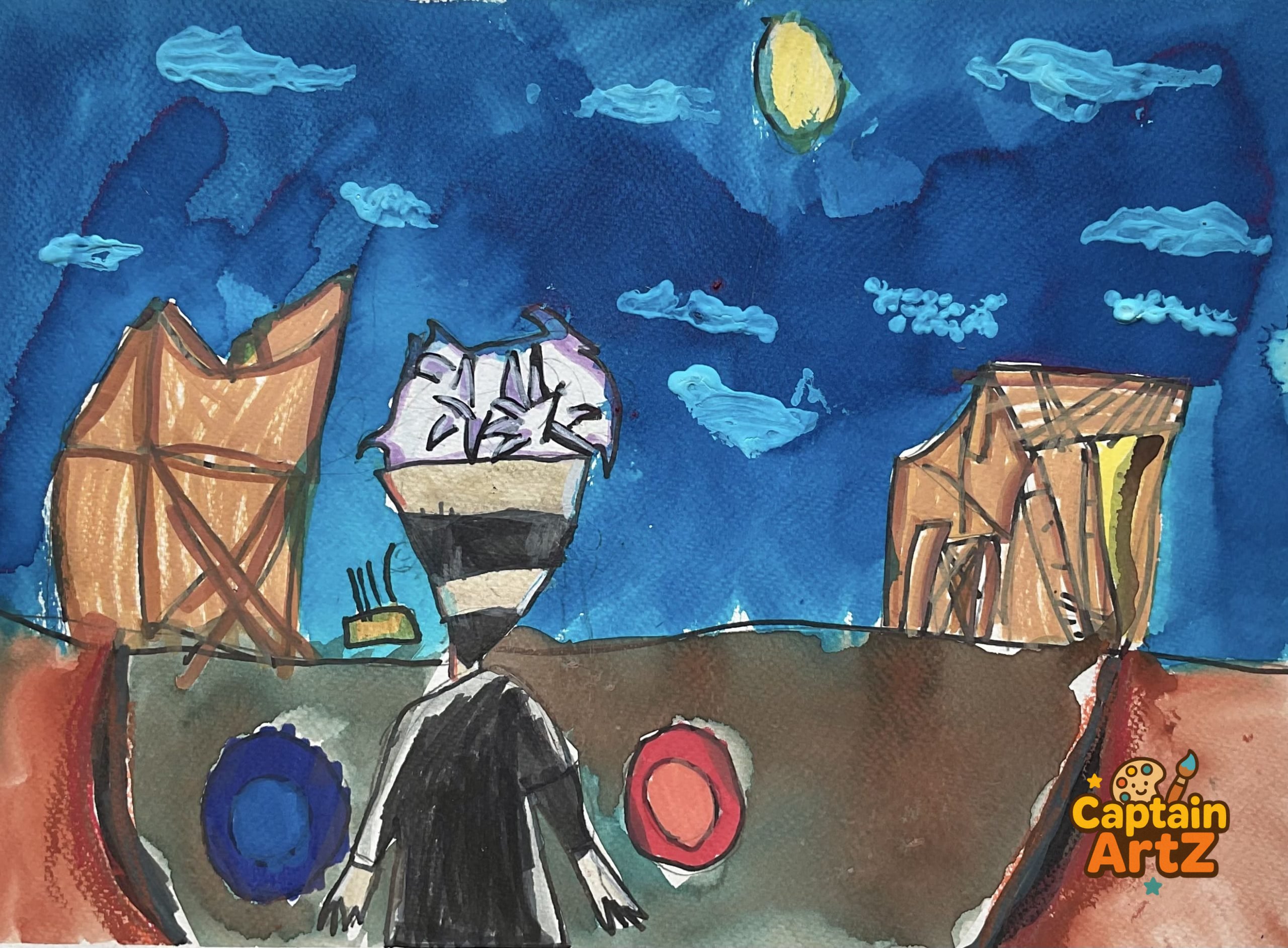 The Guardian of the Parallel Portals – Kids Art by Captain (Age 5) — by Captain ArtZ