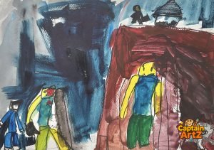 The Secret Base Mission – Kids Art by Captain (Age 5)